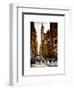 Urban Street Scene in Broadway at Sunset - Canal Street - Manhattan - New York-Philippe Hugonnard-Framed Art Print