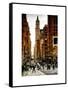 Urban Street Scene in Broadway at Sunset - Canal Street - Manhattan - New York-Philippe Hugonnard-Framed Stretched Canvas