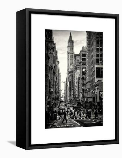 Urban Street Scene in Broadway - Canal Street - Manhattan - New York City - United States-Philippe Hugonnard-Framed Stretched Canvas