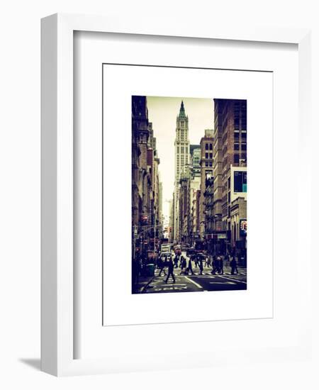 Urban Street Scene in Broadway - Canal Street - Manhattan - New York City - United States-Philippe Hugonnard-Framed Art Print