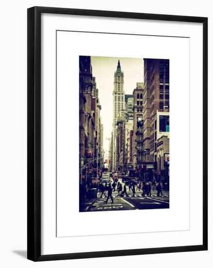 Urban Street Scene in Broadway - Canal Street - Manhattan - New York City - United States-Philippe Hugonnard-Framed Art Print