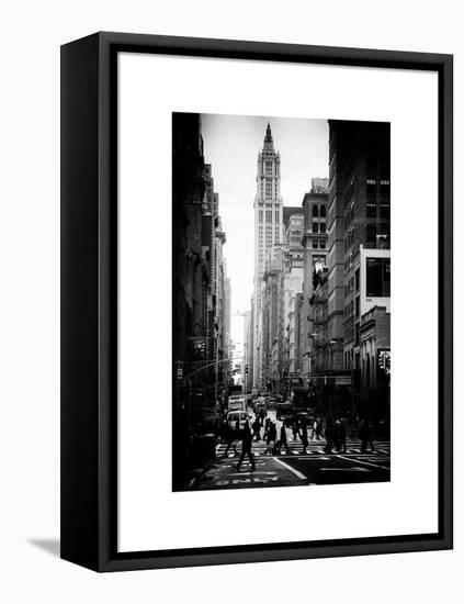 Urban Street Scene in Broadway - Canal Street - Manhattan - New York City - United States-Philippe Hugonnard-Framed Stretched Canvas