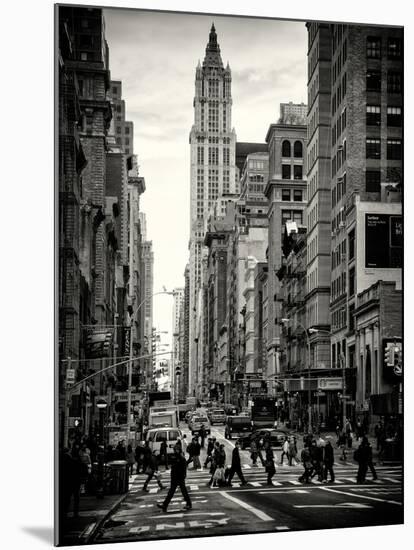 Urban Street Scene in Broadway - Canal Street - Manhattan - New York City-Philippe Hugonnard-Mounted Photographic Print