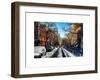 Urban Street Scene of Chelsea in Winter-Philippe Hugonnard-Framed Art Print