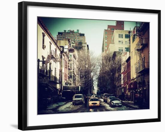 Urban Street Scene of Manhattan in Winter-Philippe Hugonnard-Framed Photographic Print