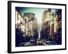 Urban Street Scene of Manhattan in Winter-Philippe Hugonnard-Framed Photographic Print