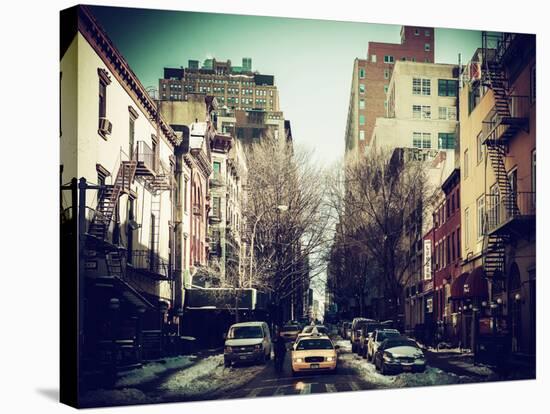 Urban Street Scene of Manhattan in Winter-Philippe Hugonnard-Stretched Canvas