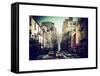 Urban Street Scene of Manhattan in Winter-Philippe Hugonnard-Framed Stretched Canvas