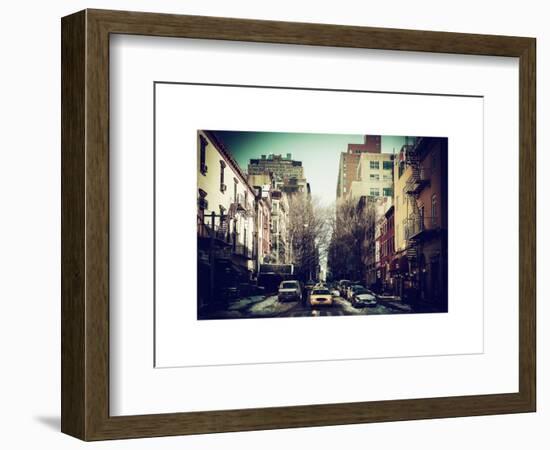 Urban Street Scene of Manhattan in Winter-Philippe Hugonnard-Framed Art Print