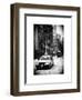 Urban Street Scene with a Yellow Taxi in Snow-Philippe Hugonnard-Framed Art Print