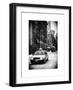 Urban Street Scene with a Yellow Taxi in Snow-Philippe Hugonnard-Framed Art Print