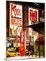 Urban Street Scene with a Yellow Taxi in Winter-Philippe Hugonnard-Mounted Photographic Print