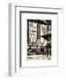 Urban Street Scene with a Yellow Taxi in Winter-Philippe Hugonnard-Framed Art Print