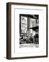 Urban Street Scene with a Yellow Taxi in Winter-Philippe Hugonnard-Framed Art Print