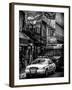 Urban Street Scene with NYC Sheriff Car in Fulton Street - Financial District - Manhattan-Philippe Hugonnard-Framed Photographic Print