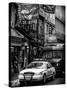 Urban Street Scene with NYC Sheriff Car in Fulton Street - Financial District - Manhattan-Philippe Hugonnard-Stretched Canvas