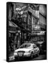 Urban Street Scene with NYC Sheriff Car in Fulton Street - Financial District - Manhattan-Philippe Hugonnard-Framed Stretched Canvas