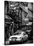 Urban Street Scene with NYC Sheriff Car in Fulton Street - Financial District - Manhattan-Philippe Hugonnard-Stretched Canvas