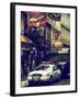 Urban Street Scene with NYC Sheriff Car in Fulton Street - Financial District - Manhattan-Philippe Hugonnard-Framed Photographic Print