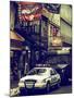 Urban Street Scene with NYC Sheriff Car in Fulton Street - Financial District - Manhattan-Philippe Hugonnard-Mounted Photographic Print