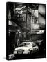 Urban Street Scene with NYC Sheriff Car in Fulton Street - Financial District - Manhattan-Philippe Hugonnard-Framed Stretched Canvas