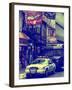 Urban Street Scene with NYC Sheriff Car in Fulton Street - Financial District - Manhattan-Philippe Hugonnard-Framed Photographic Print