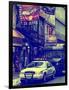 Urban Street Scene with NYC Sheriff Car in Fulton Street - Financial District - Manhattan-Philippe Hugonnard-Framed Photographic Print