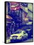 Urban Street Scene with NYC Sheriff Car in Fulton Street - Financial District - Manhattan-Philippe Hugonnard-Framed Stretched Canvas