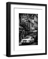 Urban Street Scene with NYC Sheriff Car in Fulton Street - Financial District - Manhattan-Philippe Hugonnard-Framed Art Print