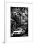 Urban Street Scene with NYC Sheriff Car in Fulton Street - Financial District - Manhattan-Philippe Hugonnard-Framed Art Print