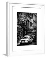 Urban Street Scene with NYC Sheriff Car in Fulton Street - Financial District - Manhattan-Philippe Hugonnard-Framed Art Print