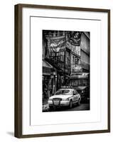 Urban Street Scene with NYC Sheriff Car in Fulton Street - Financial District - Manhattan-Philippe Hugonnard-Framed Art Print