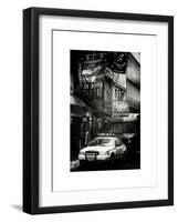 Urban Street Scene with NYC Sheriff Car in Fulton Street - Financial District - Manhattan-Philippe Hugonnard-Framed Art Print