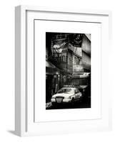 Urban Street Scene with NYC Sheriff Car in Fulton Street - Financial District - Manhattan-Philippe Hugonnard-Framed Art Print