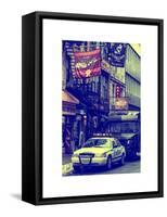 Urban Street Scene with NYC Sheriff Car in Fulton Street - Financial District - Manhattan-Philippe Hugonnard-Framed Stretched Canvas