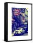 Urban Street Scene with NYC Sheriff Car in Fulton Street - Financial District - Manhattan-Philippe Hugonnard-Framed Stretched Canvas