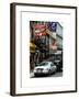 Urban Street Scene with NYC Sheriff Car in Fulton Street - Financial District - Manhattan-Philippe Hugonnard-Framed Art Print