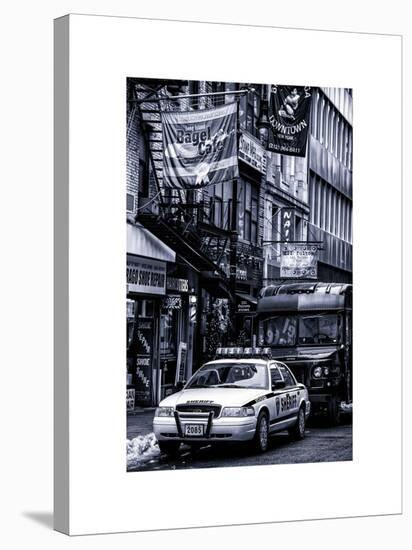 Urban Street Scene with NYC Sheriff Car in Fulton Street - Financial District - Manhattan-Philippe Hugonnard-Stretched Canvas