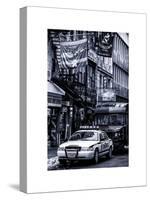 Urban Street Scene with NYC Sheriff Car in Fulton Street - Financial District - Manhattan-Philippe Hugonnard-Stretched Canvas