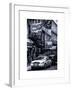 Urban Street Scene with NYC Sheriff Car in Fulton Street - Financial District - Manhattan-Philippe Hugonnard-Framed Art Print