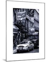 Urban Street Scene with NYC Sheriff Car in Fulton Street - Financial District - Manhattan-Philippe Hugonnard-Mounted Art Print