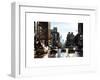 Urban Street Scene with NYC Yellow Taxis and the One World Trade Center of Manhattan in Winter-Philippe Hugonnard-Framed Photographic Print