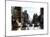 Urban Street Scene with NYC Yellow Taxis and the One World Trade Center of Manhattan in Winter-Philippe Hugonnard-Mounted Photographic Print