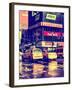 Urban Street Scene with NYC Yellow Taxis - Cabs in Winter-Philippe Hugonnard-Framed Photographic Print