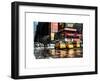 Urban Street Scene with NYC Yellow Taxis - Cabs in Winter-Philippe Hugonnard-Framed Art Print