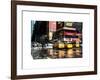 Urban Street Scene with NYC Yellow Taxis - Cabs in Winter-Philippe Hugonnard-Framed Art Print