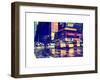 Urban Street Scene with NYC Yellow Taxis - Cabs in Winter-Philippe Hugonnard-Framed Art Print