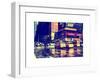 Urban Street Scene with NYC Yellow Taxis - Cabs in Winter-Philippe Hugonnard-Framed Art Print