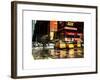 Urban Street Scene with NYC Yellow Taxis - Cabs in Winter-Philippe Hugonnard-Framed Art Print