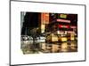 Urban Street Scene with NYC Yellow Taxis - Cabs in Winter-Philippe Hugonnard-Mounted Art Print